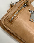 MMS Brands Brown Faux Leather Mini Cargo-Style Crossbody Bag
