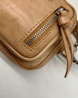 MMS Brands Brown Faux Leather Mini Cargo-Style Crossbody Bag