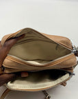 MMS Brands Brown Faux Leather Mini Cargo-Style Crossbody Bag