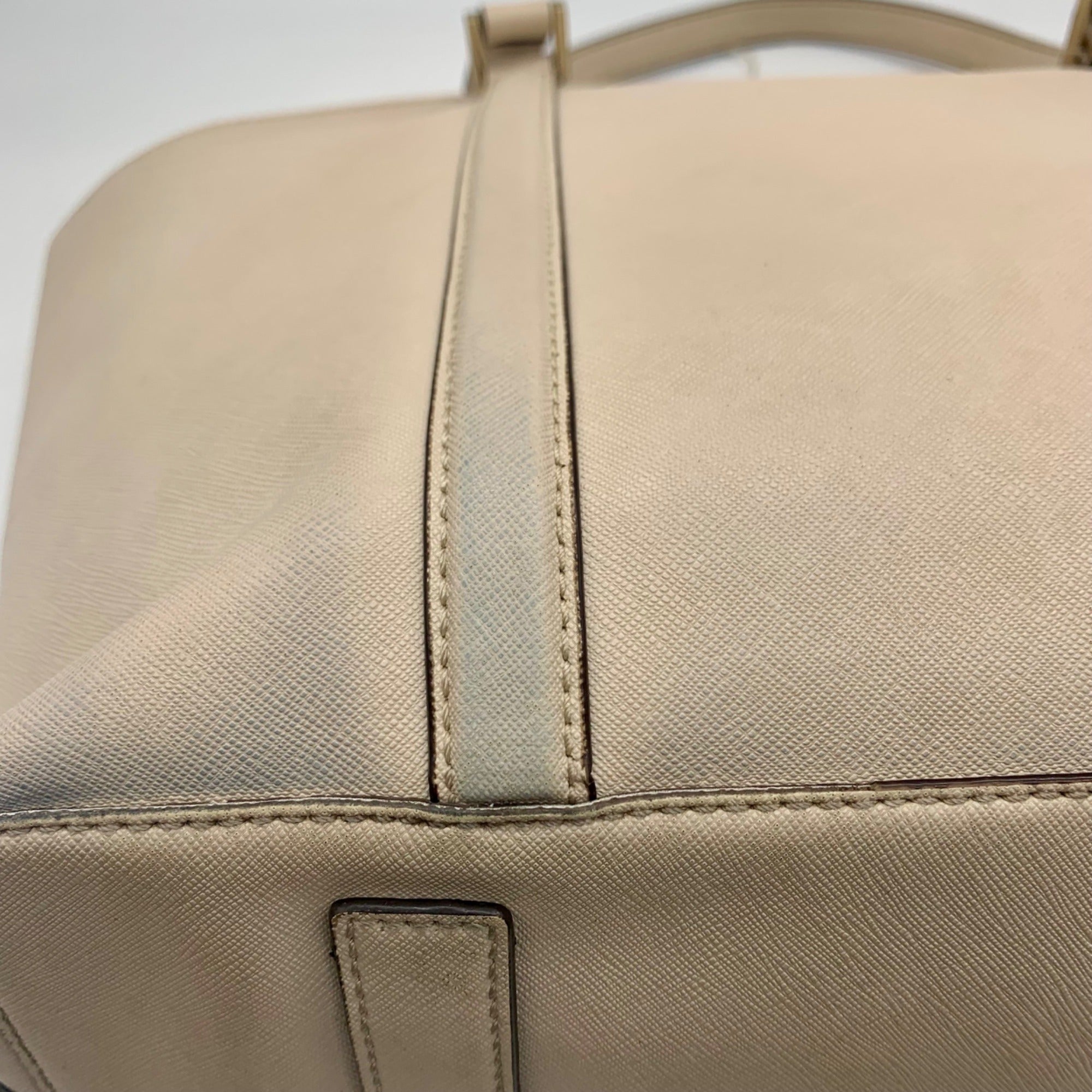 Kate Spade Cream Saffiano Leather Newbury Lane Dally Tote Bag