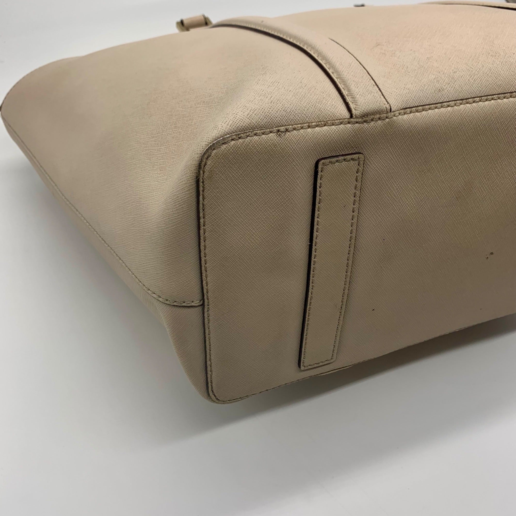 Kate Spade Cream Saffiano Leather Newbury Lane Dally Tote Bag