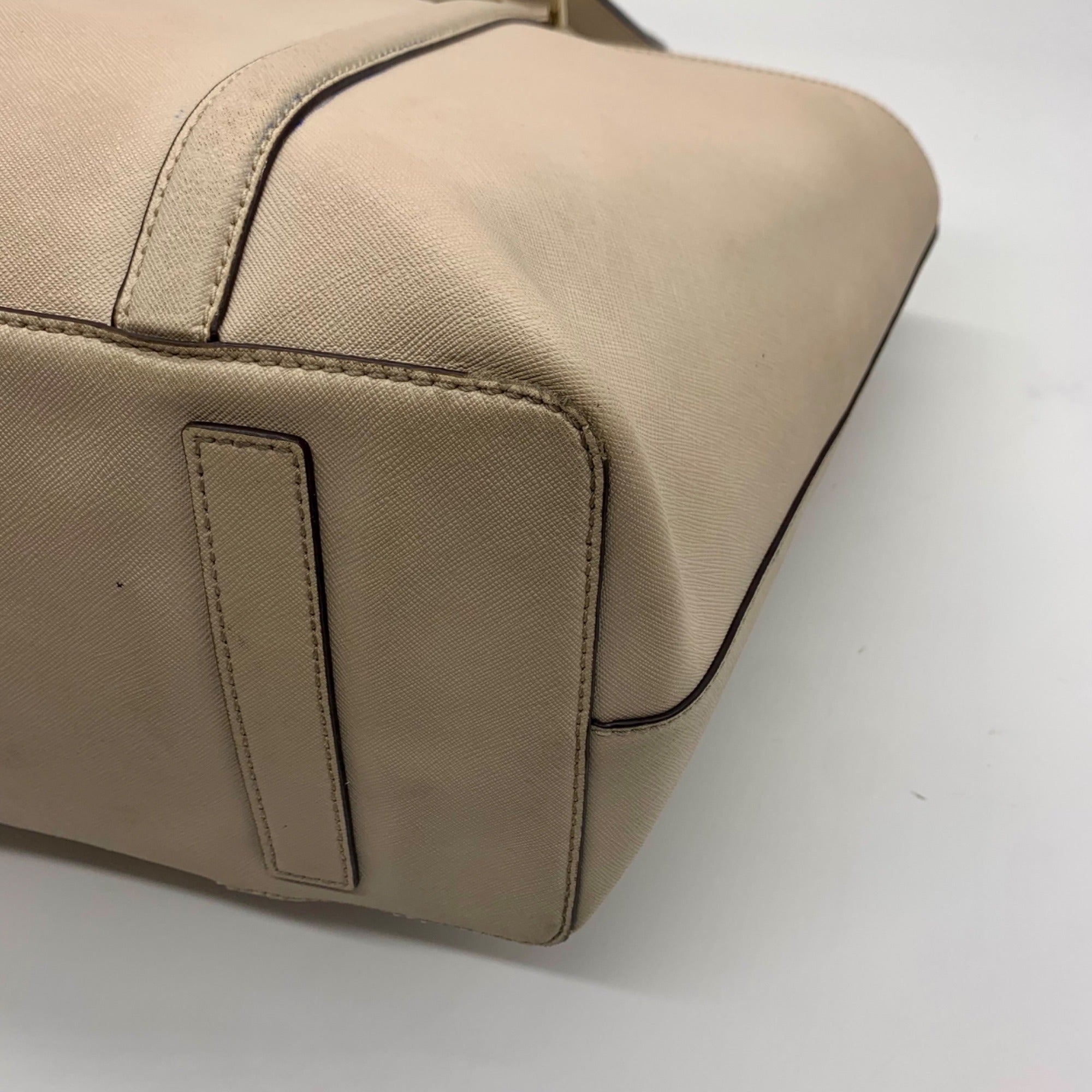 Kate Spade Cream Saffiano Leather Newbury Lane Dally Tote Bag