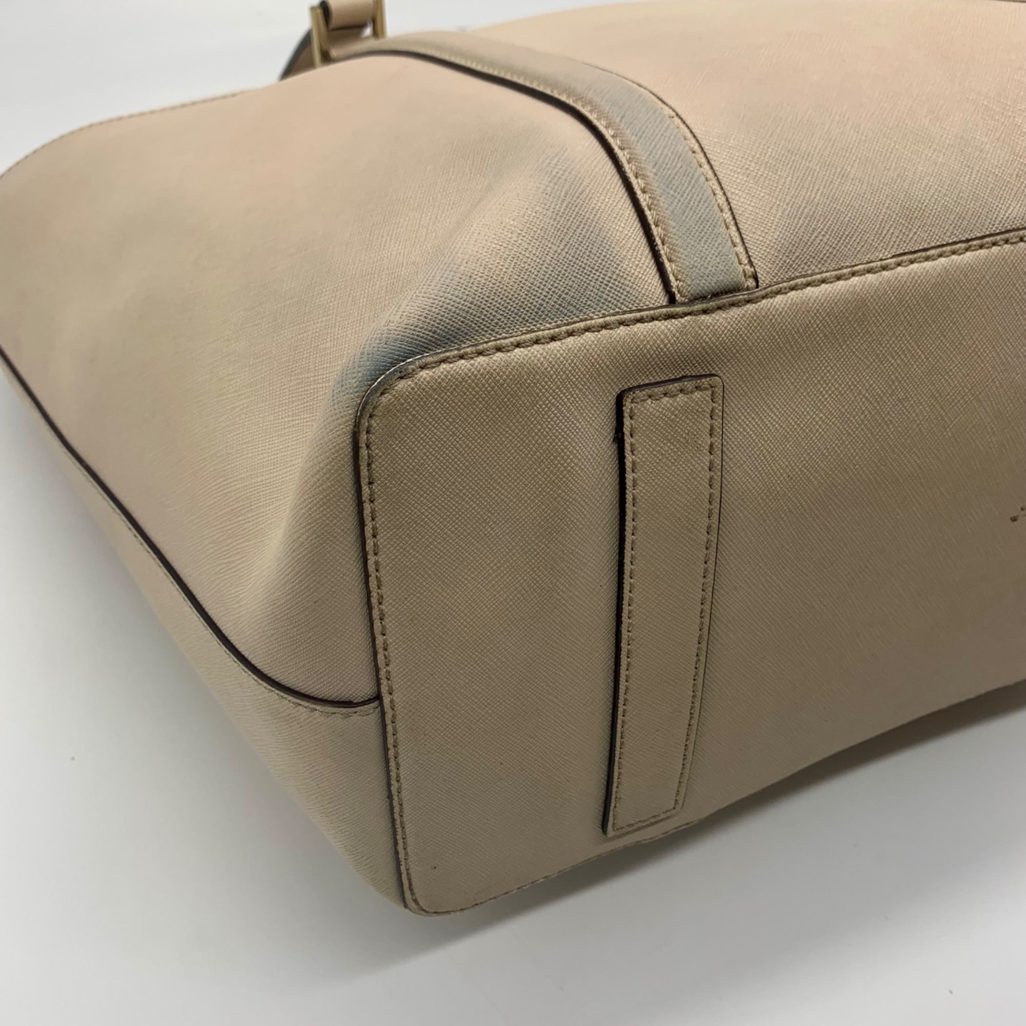 Kate Spade Cream Saffiano Leather Newbury Lane Dally Tote Bag