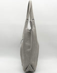 Donald J Pliner Gray Suede Perforated Shoulder Bag