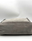 Donald J Pliner Gray Suede Perforated Shoulder Bag