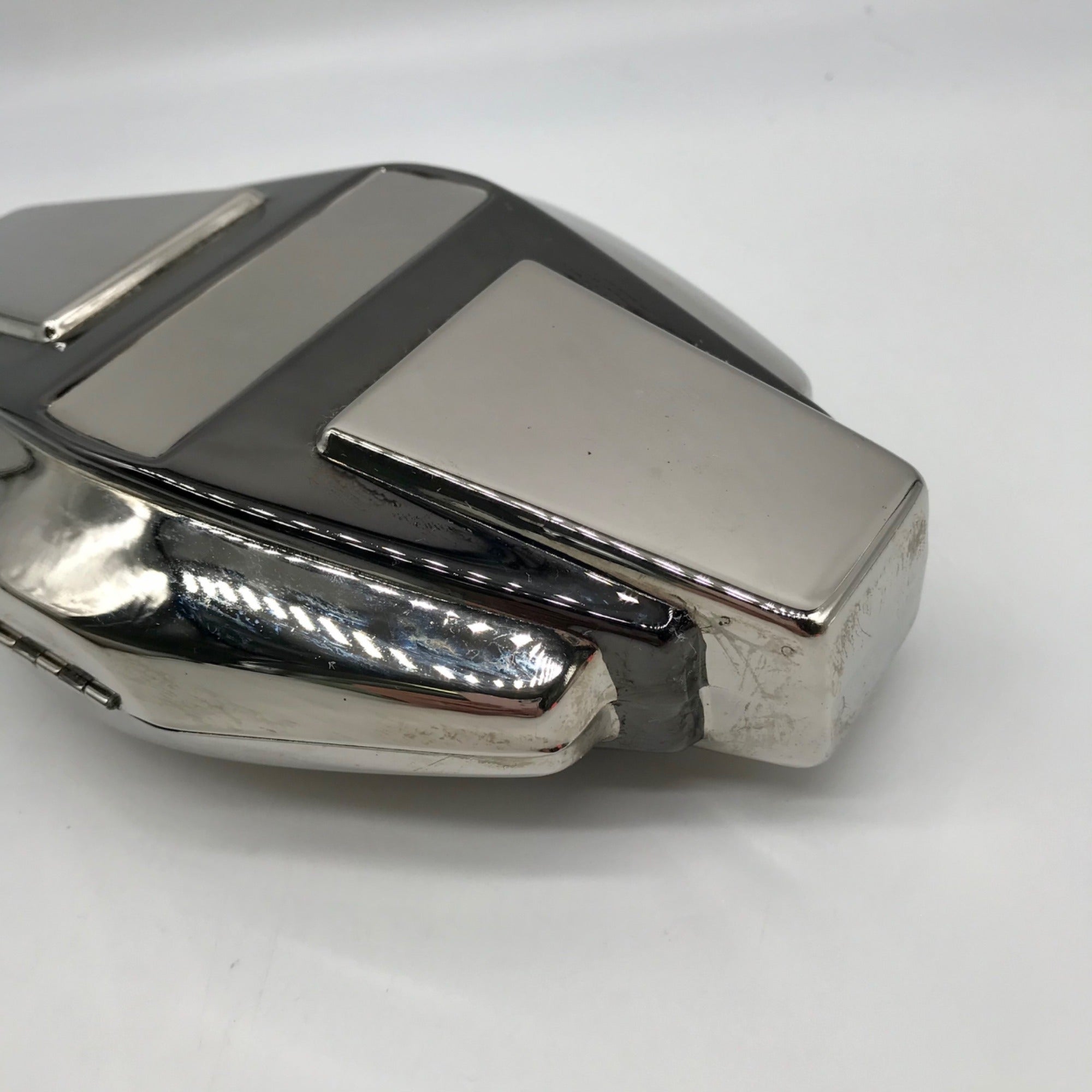 Whiting &amp; Davis Silver Hardshell Convertible Clutch