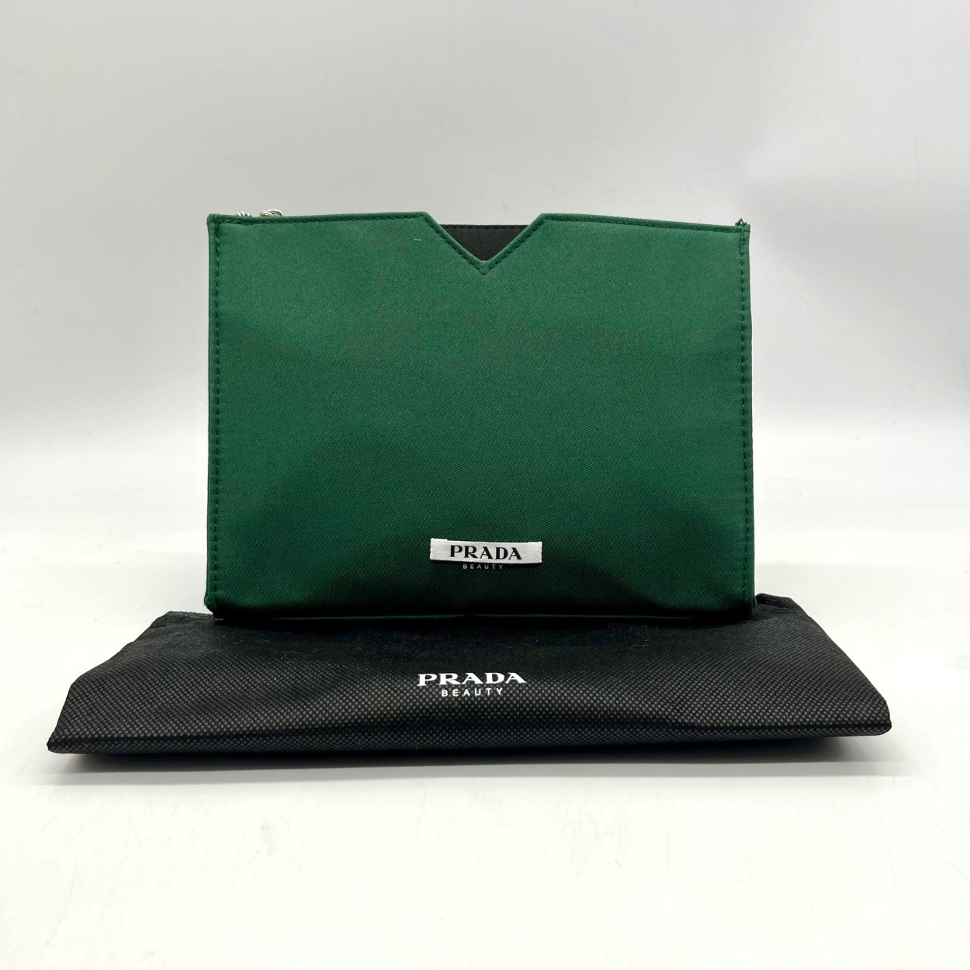 Prada Beauty Forest Green Cosmetic Pouch