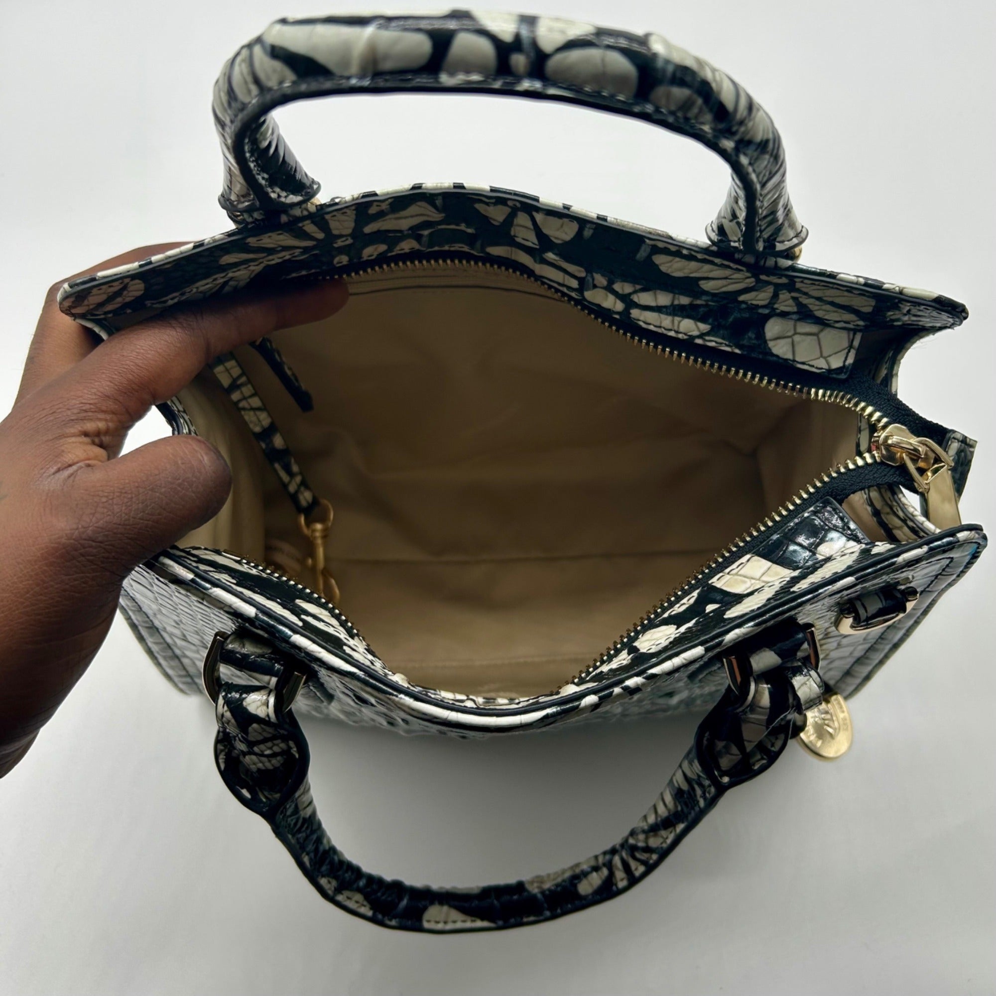 Brahmin Daisy Batik Leather Cami Satchel Bag