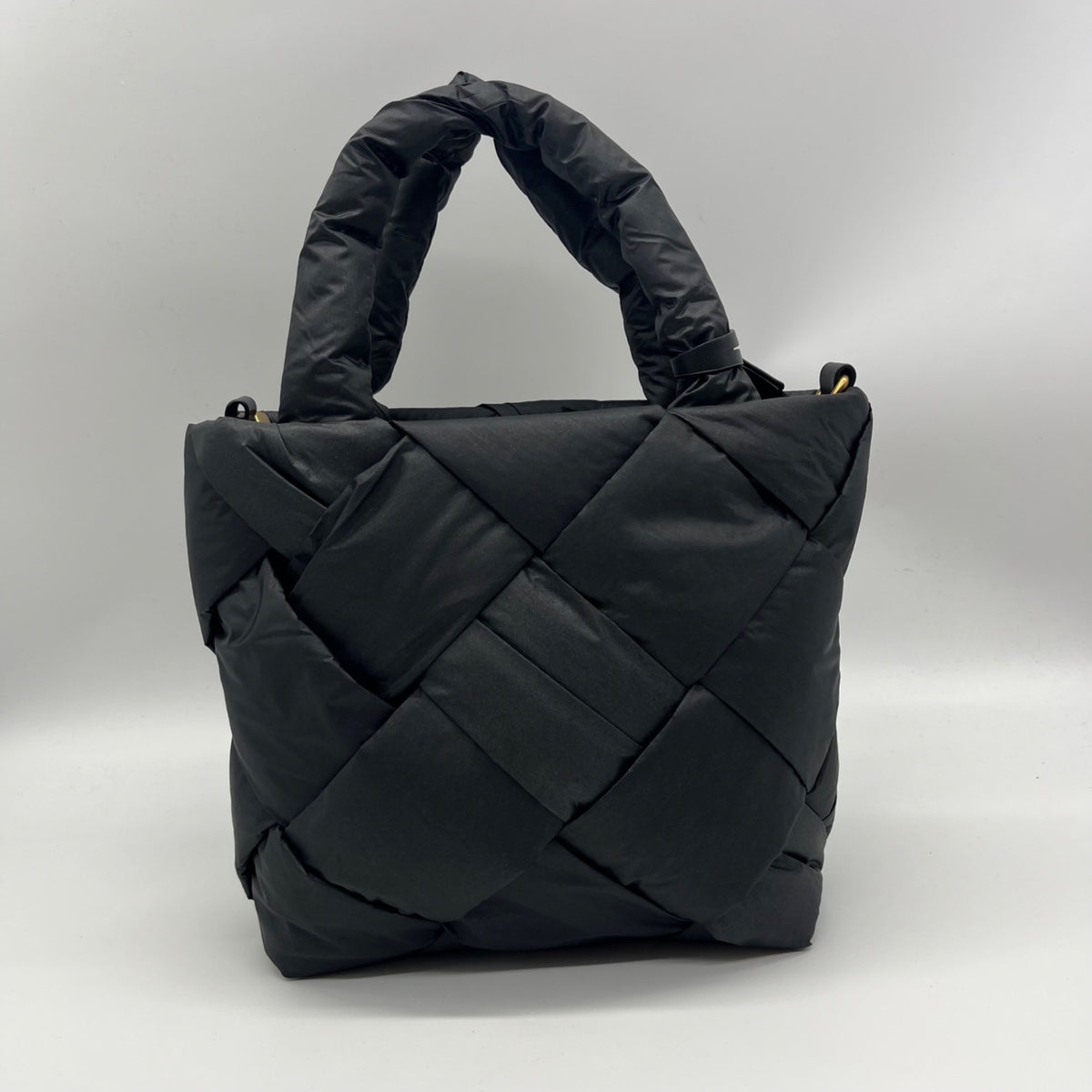 Sam Edelman Jianna Black Woven Nylon Small Tote