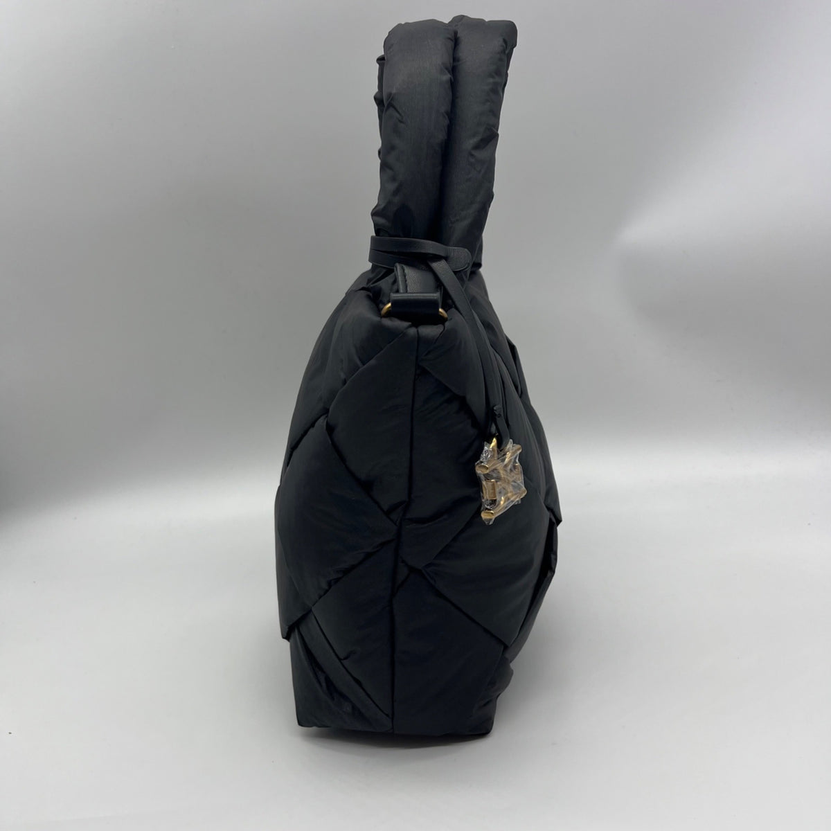Sam Edelman Jianna Black Woven Nylon Small Tote
