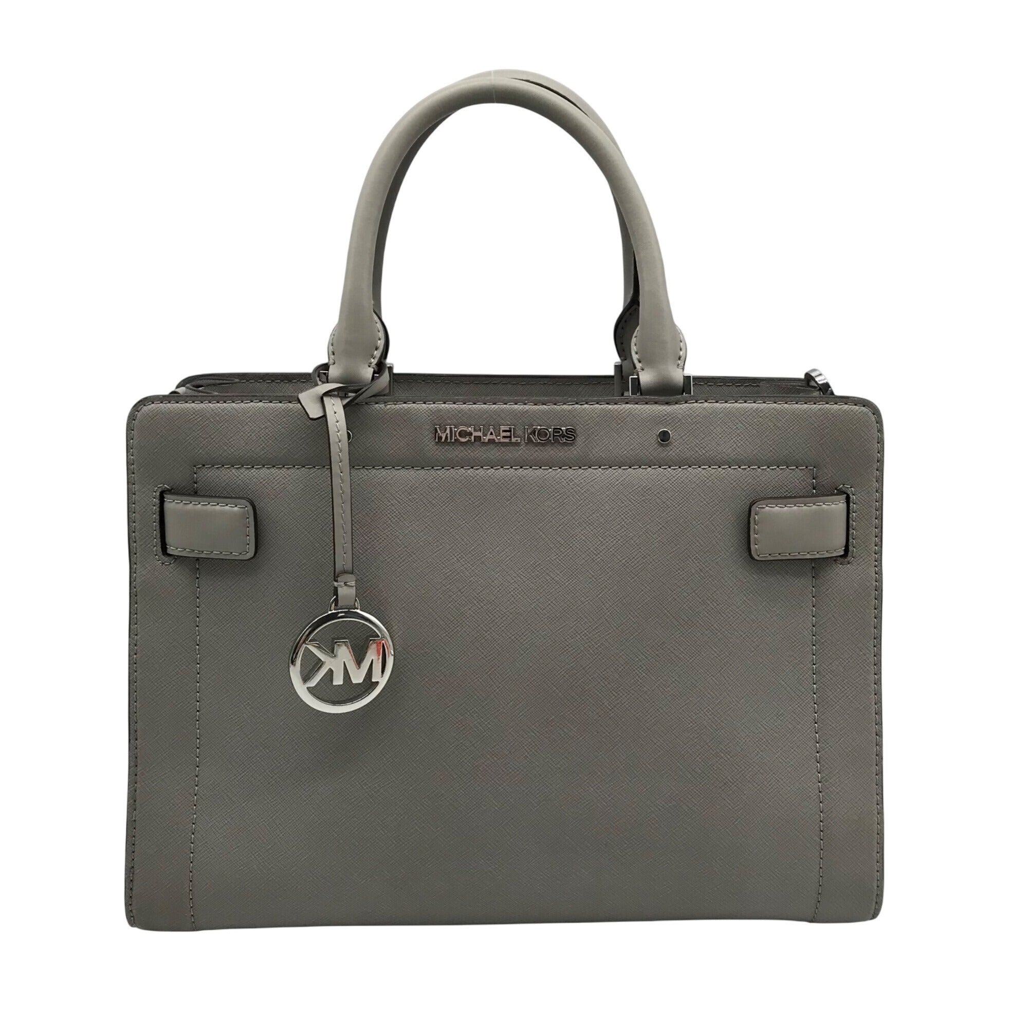Michael Kors Gray Saffiano Leather Medium Rayne Convertible Satchel