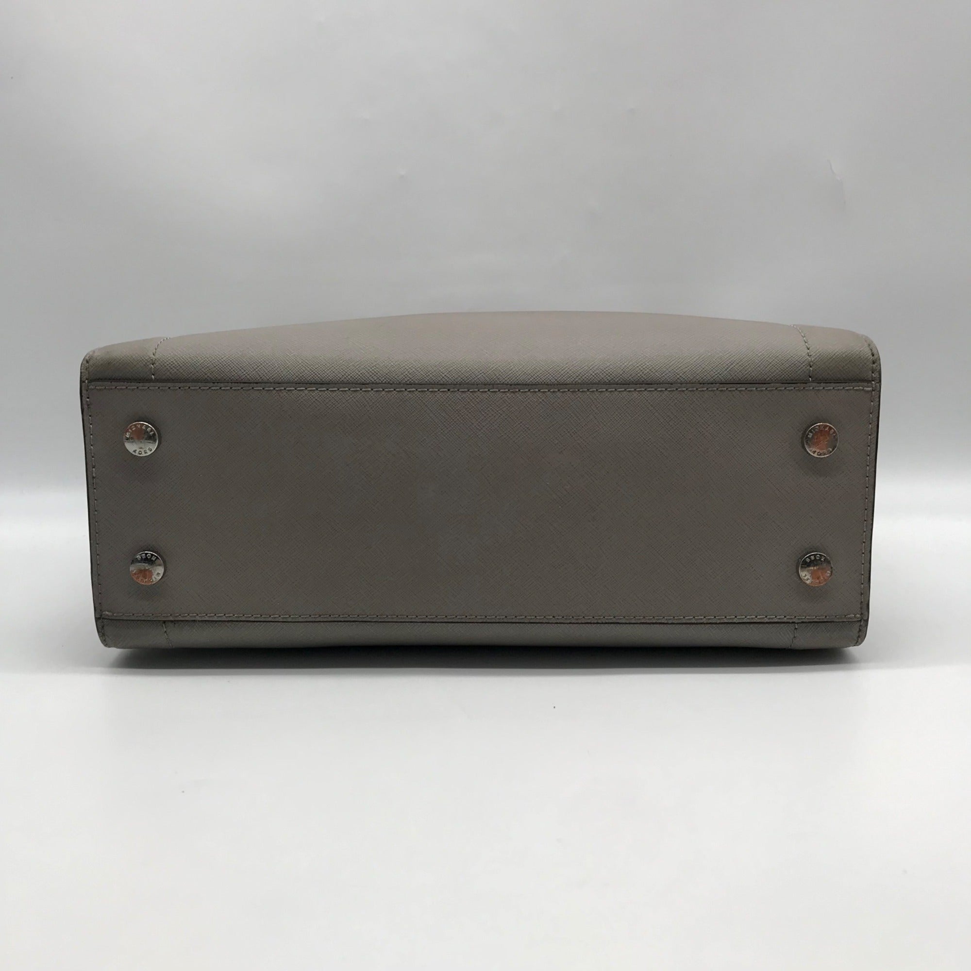 Michael Kors Gray Saffiano Leather Medium Rayne Convertible Satchel