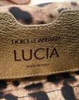 Dolce & Gabbana Lucia Embellished Gold Leather Shoulder Bag