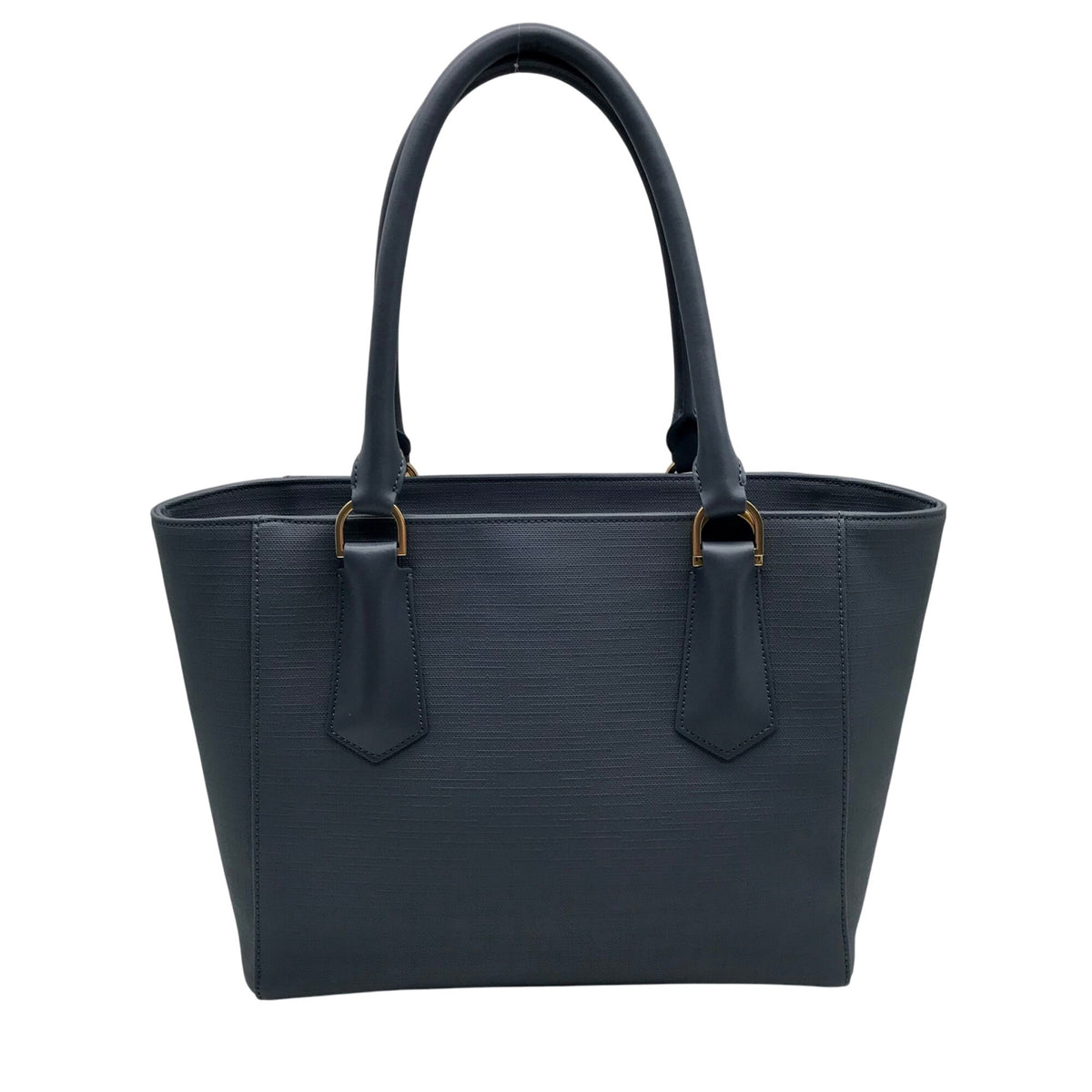 Dagne Dover Grey And Blue Coated Canvas Legend Tote Bag With Wallet
