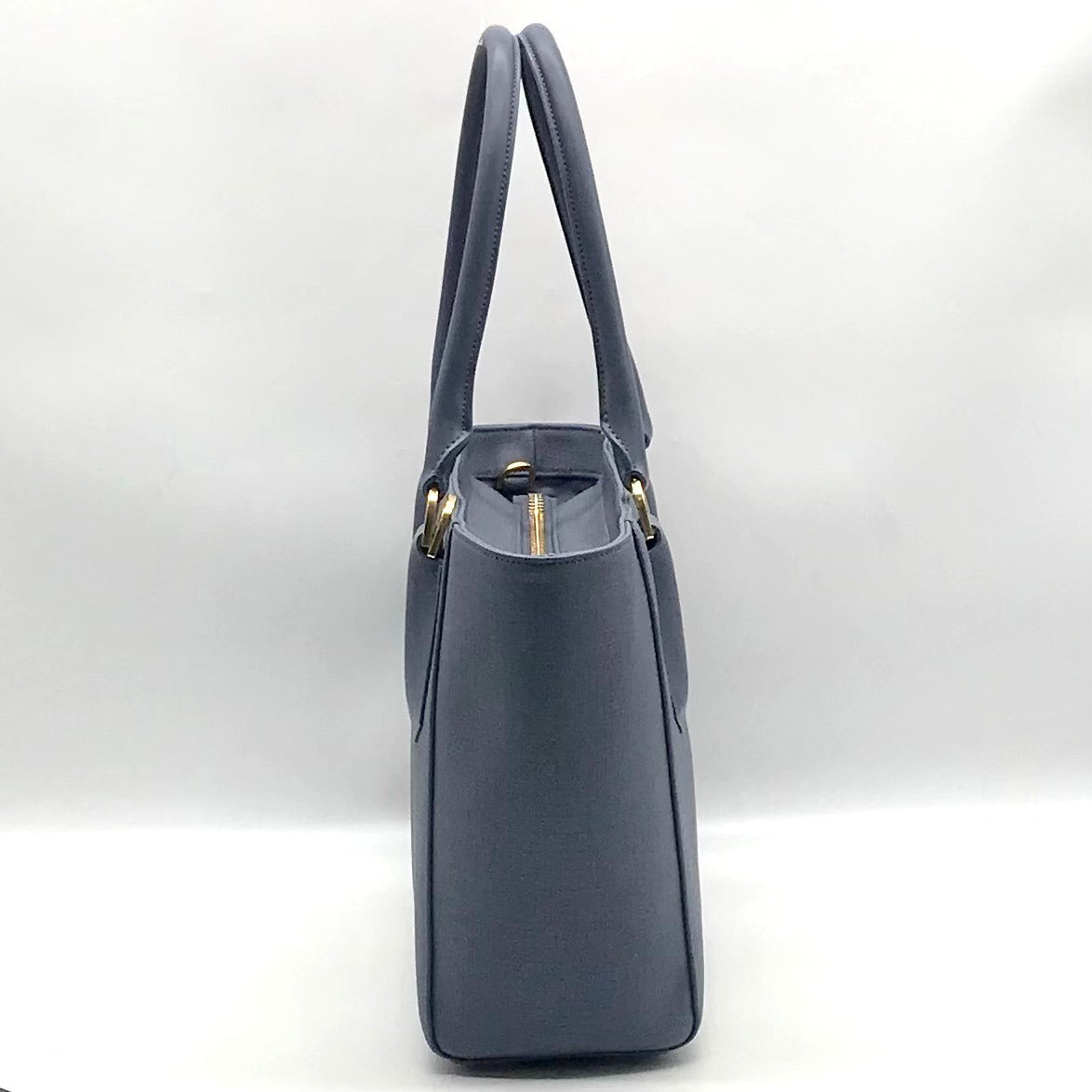 Dagne Dover Grey And Blue Coated Canvas Legend Tote Bag With Wallet