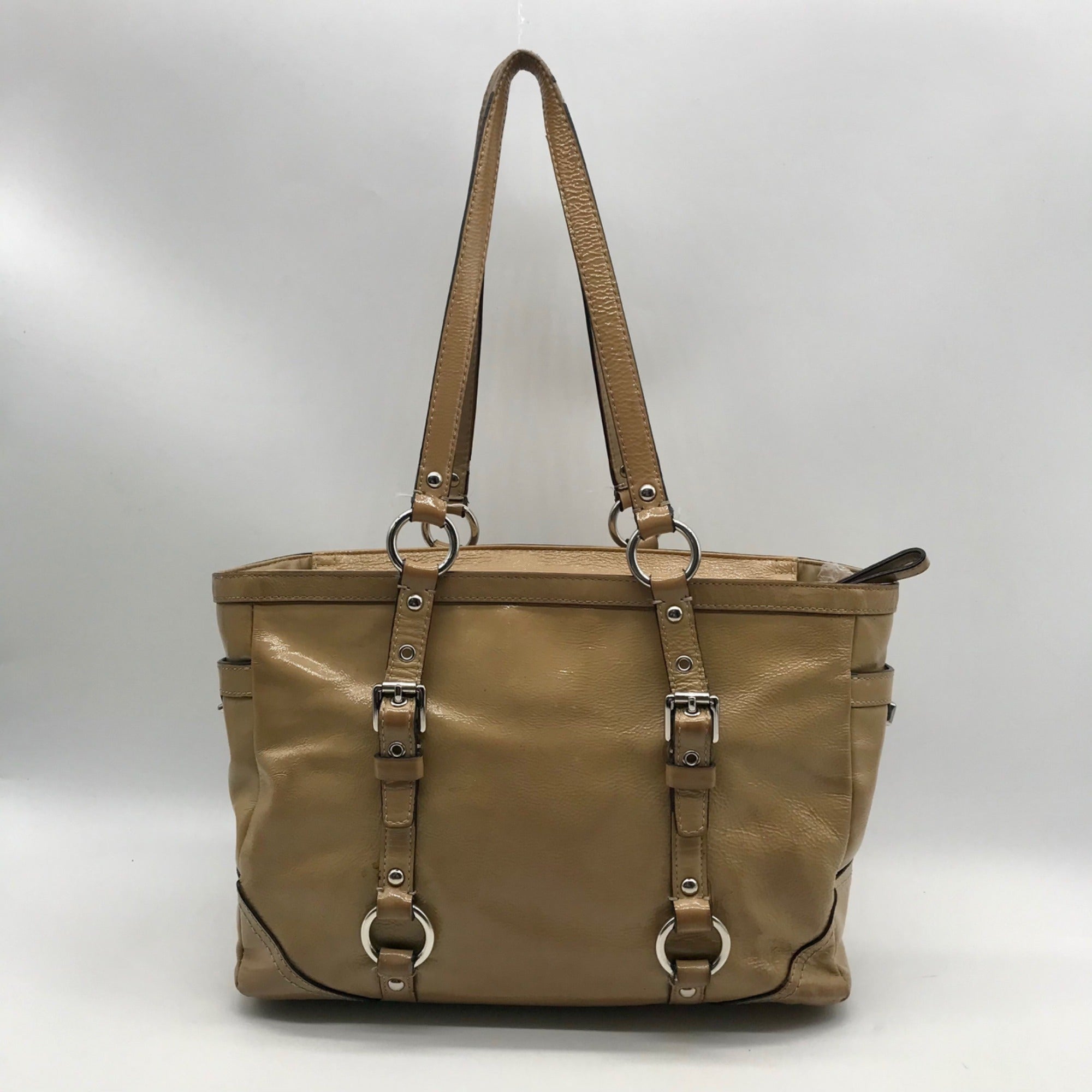 Coach Tan Patent Leather Coach Gallery Tote Bag 10380M