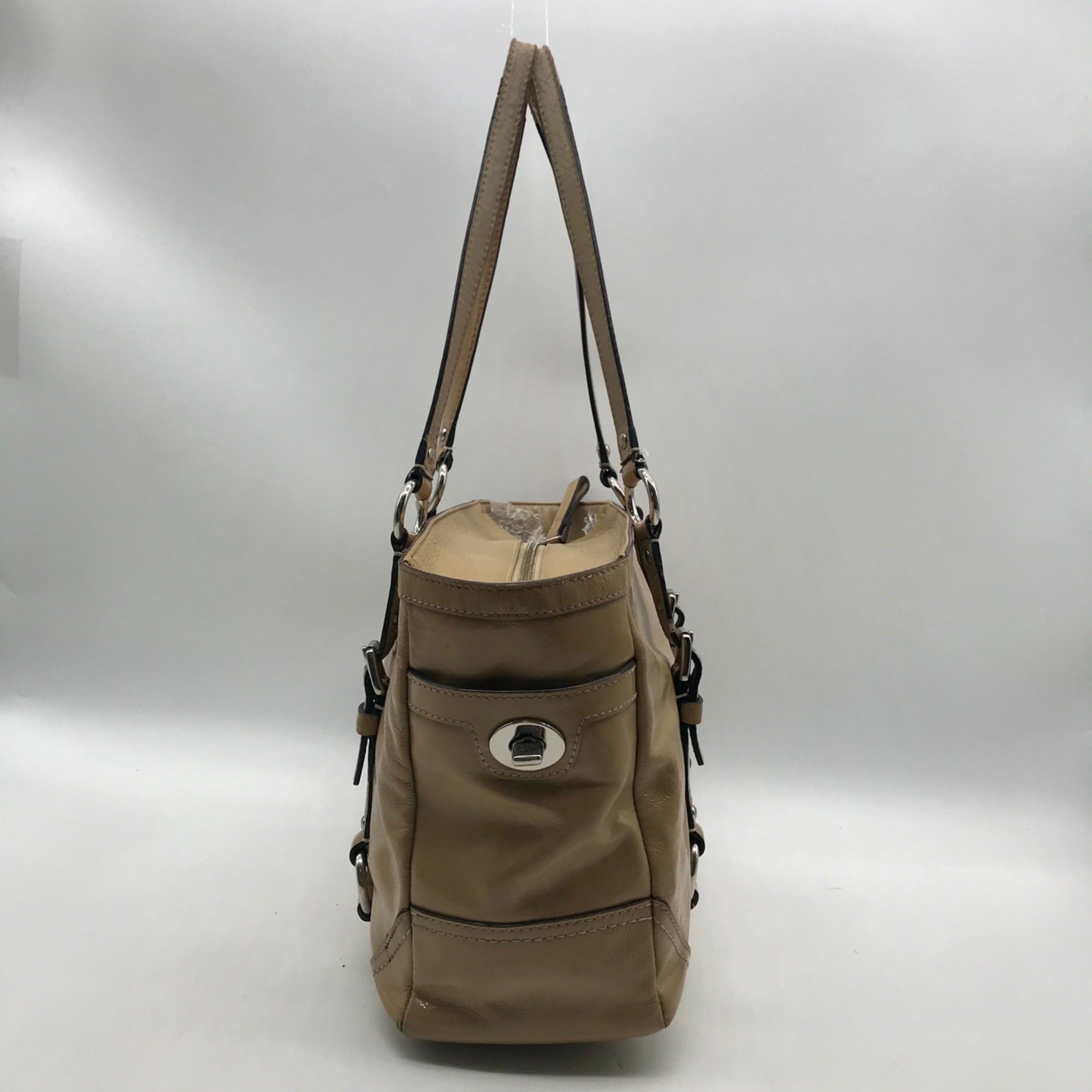 Coach Tan Patent Leather Coach Gallery Tote Bag 10380M