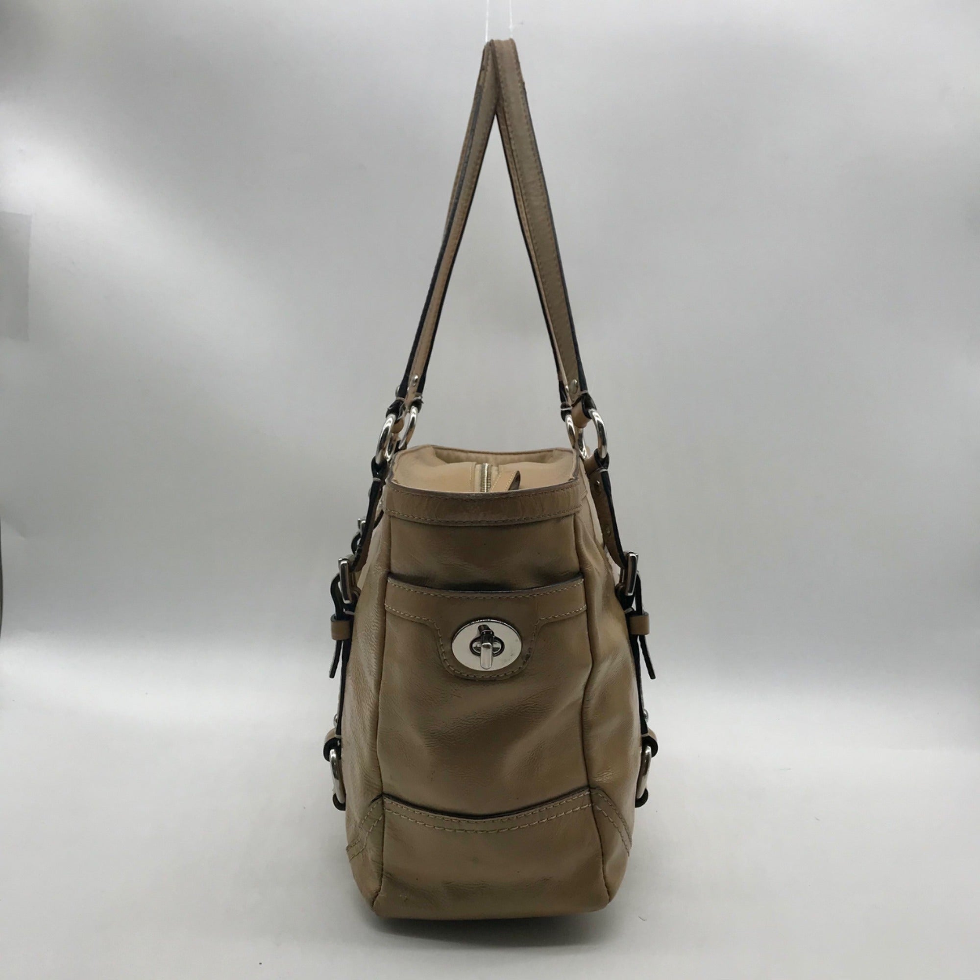 Coach Tan Patent Leather Coach Gallery Tote Bag 10380M