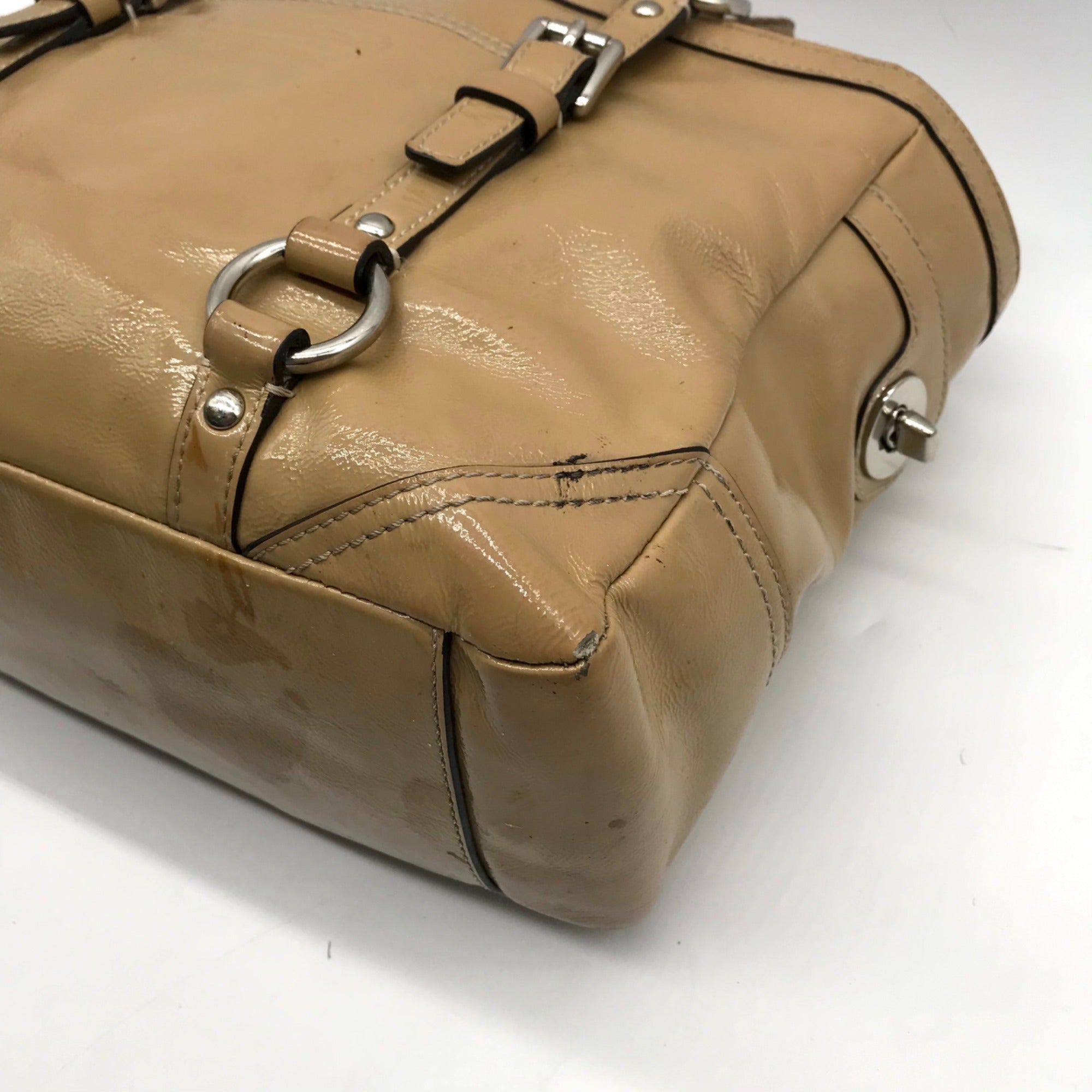 Coach Tan Patent Leather Coach Gallery Tote Bag 10380M