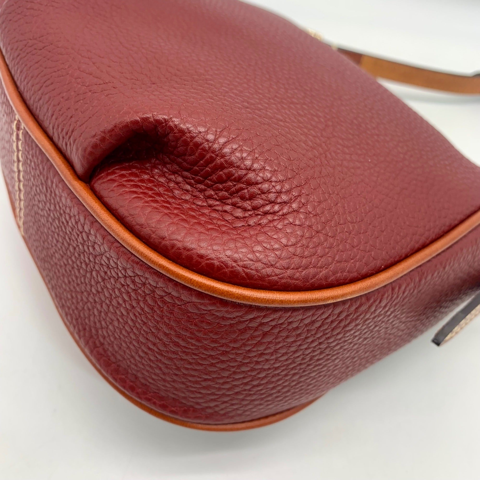 Dooney &amp; Bourke Red Pebble Grain Margo Convertible Crossbody