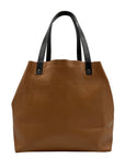 Luruena Brown Pebbled Leather Shoulder Bag