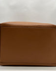 Luruena Brown Pebbled Leather Shoulder Bag