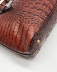 Brahmin Pecan Melbourne Croc Embossed Leather Asher Convertible Satchel