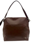 Prada Brown Cervo Leather Hobo Bag