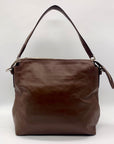 Prada Brown Cervo Leather Hobo Bag