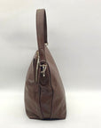 Prada Brown Cervo Leather Hobo Bag