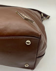Prada Brown Cervo Leather Hobo Bag