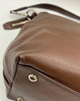 Prada Brown Cervo Leather Hobo Bag