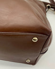 Prada Brown Cervo Leather Hobo Bag