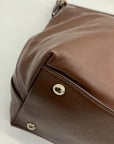 Prada Brown Cervo Leather Hobo Bag