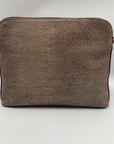 India Hicks Island Gecko Leather Print Insider Clutch