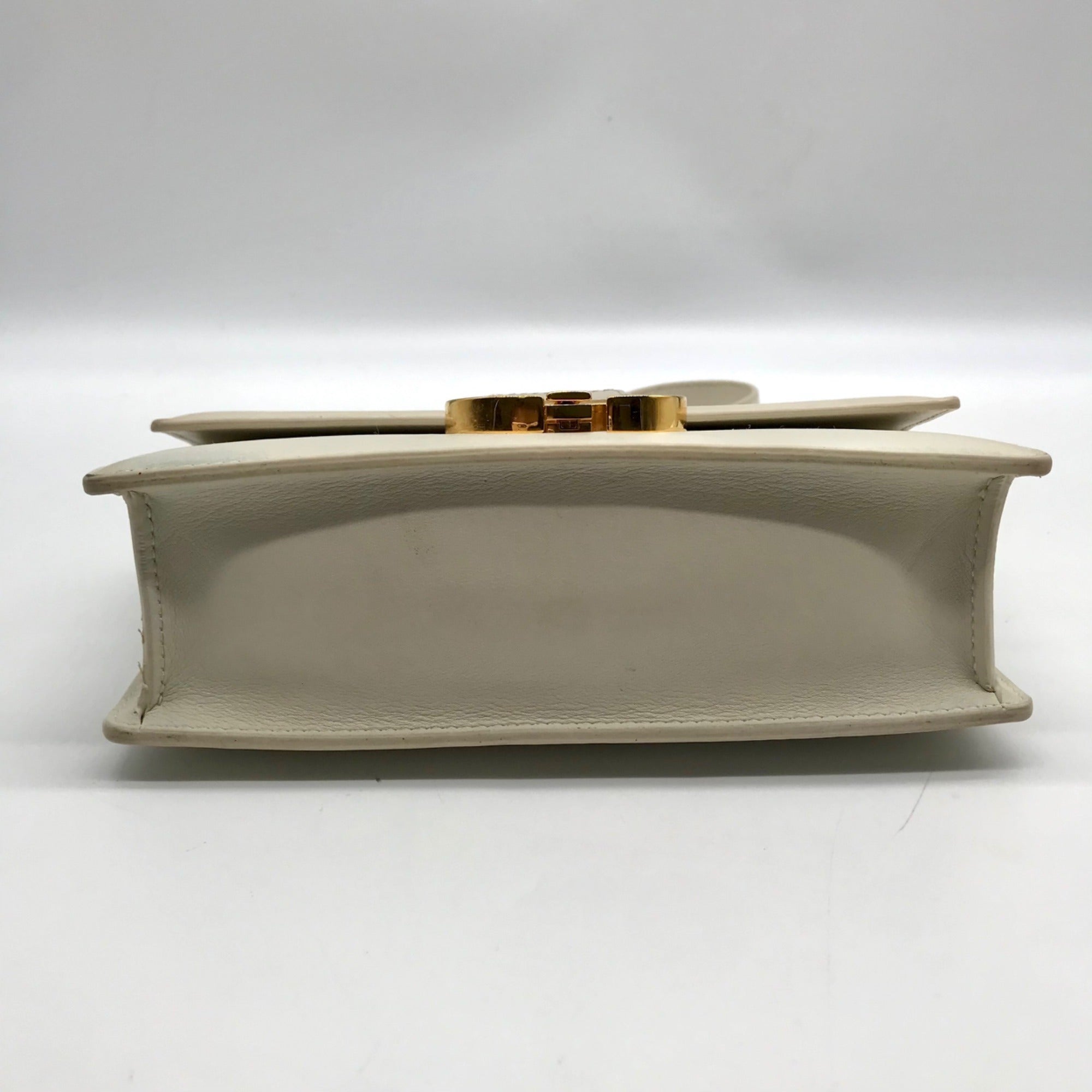 Christian Dior Chalk Leather 30 Montaigne East West Shoulder Bag