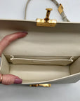 Christian Dior Chalk Leather 30 Montaigne East West Shoulder Bag