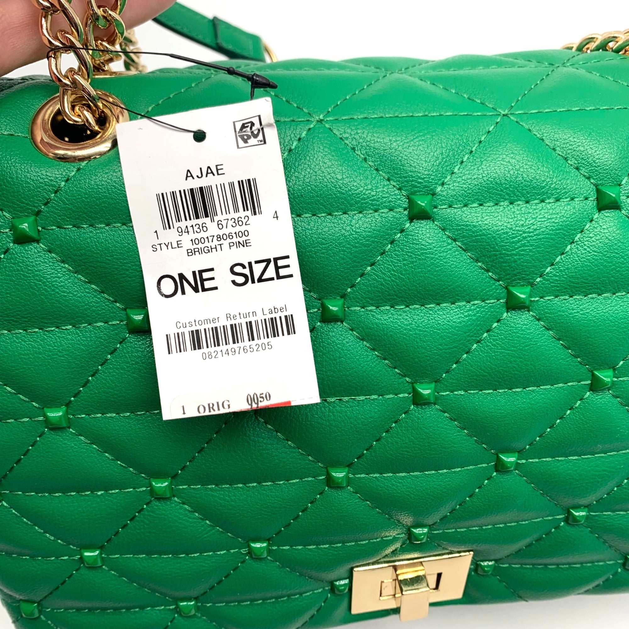 I.N.C. International Concepts Bright Pine Ajae Studded Shoulder Bag