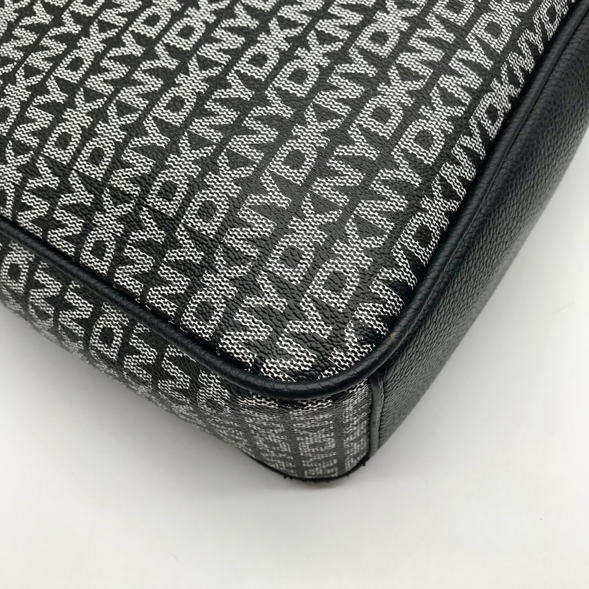 DKNY Black Logo Zoie Messenger Crossbody Bag