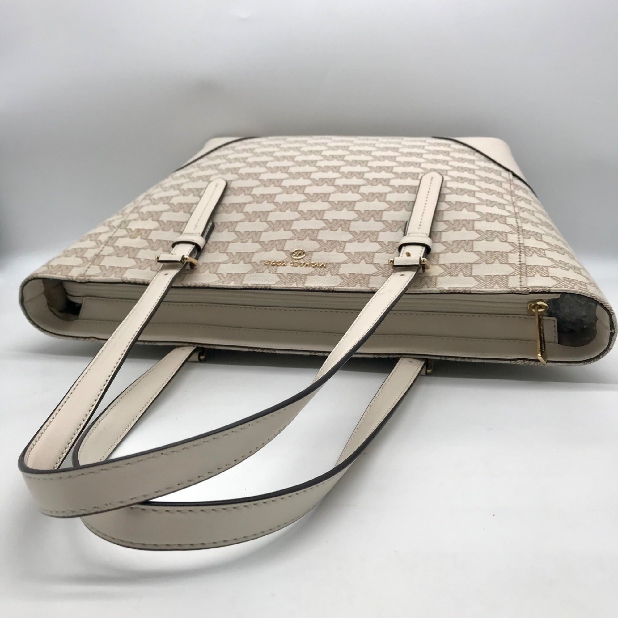 Michael Kors Signature Canvas Natural Beige Aria Tote