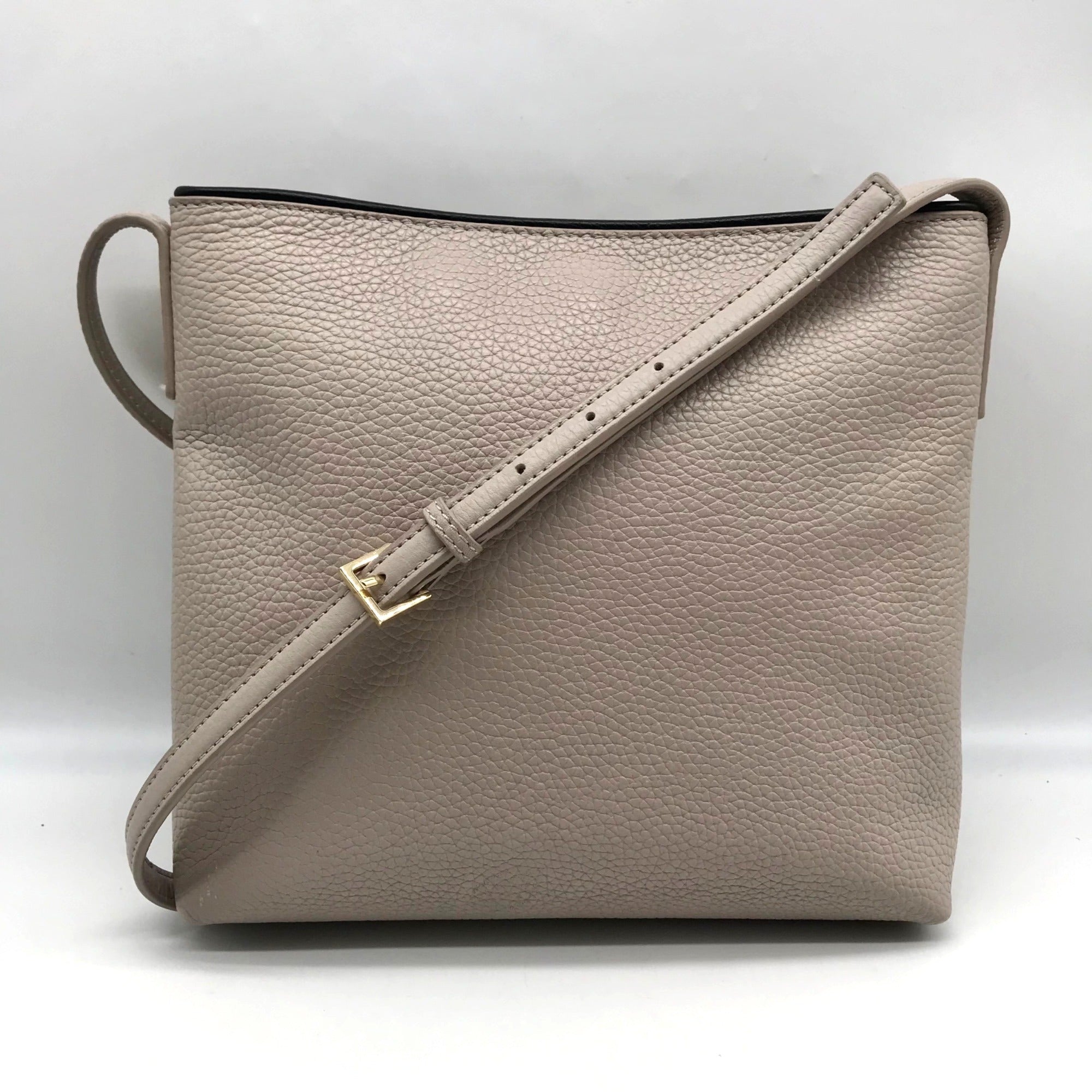 Kate Spade Gray and Black Pebbled Leather Chester Street Dessi Crossbody