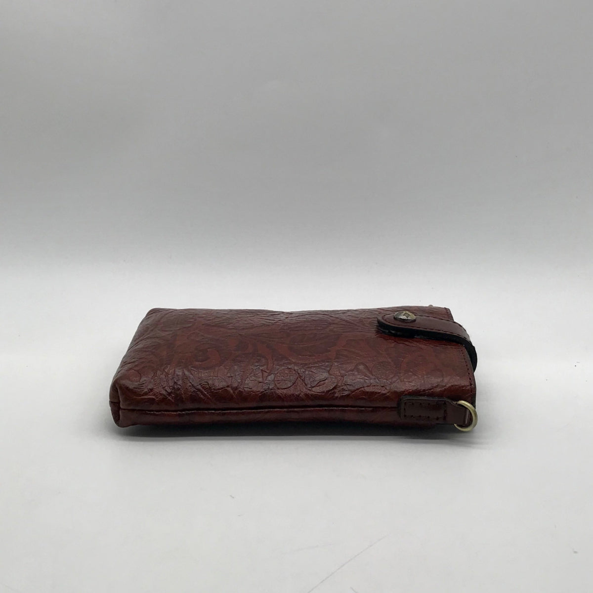 Patricia Nash Cognac Mini Tooled Leather Crossbody Bag