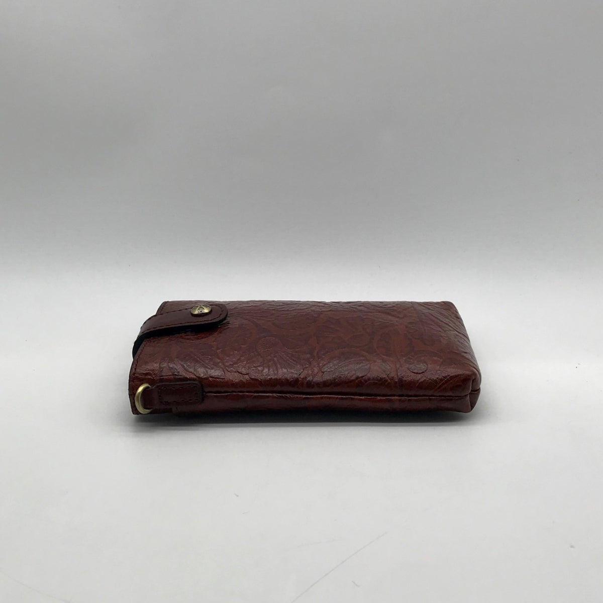 Patricia Nash Cognac Mini Tooled Leather Crossbody Bag