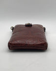Patricia Nash Cognac Mini Tooled Leather Crossbody Bag