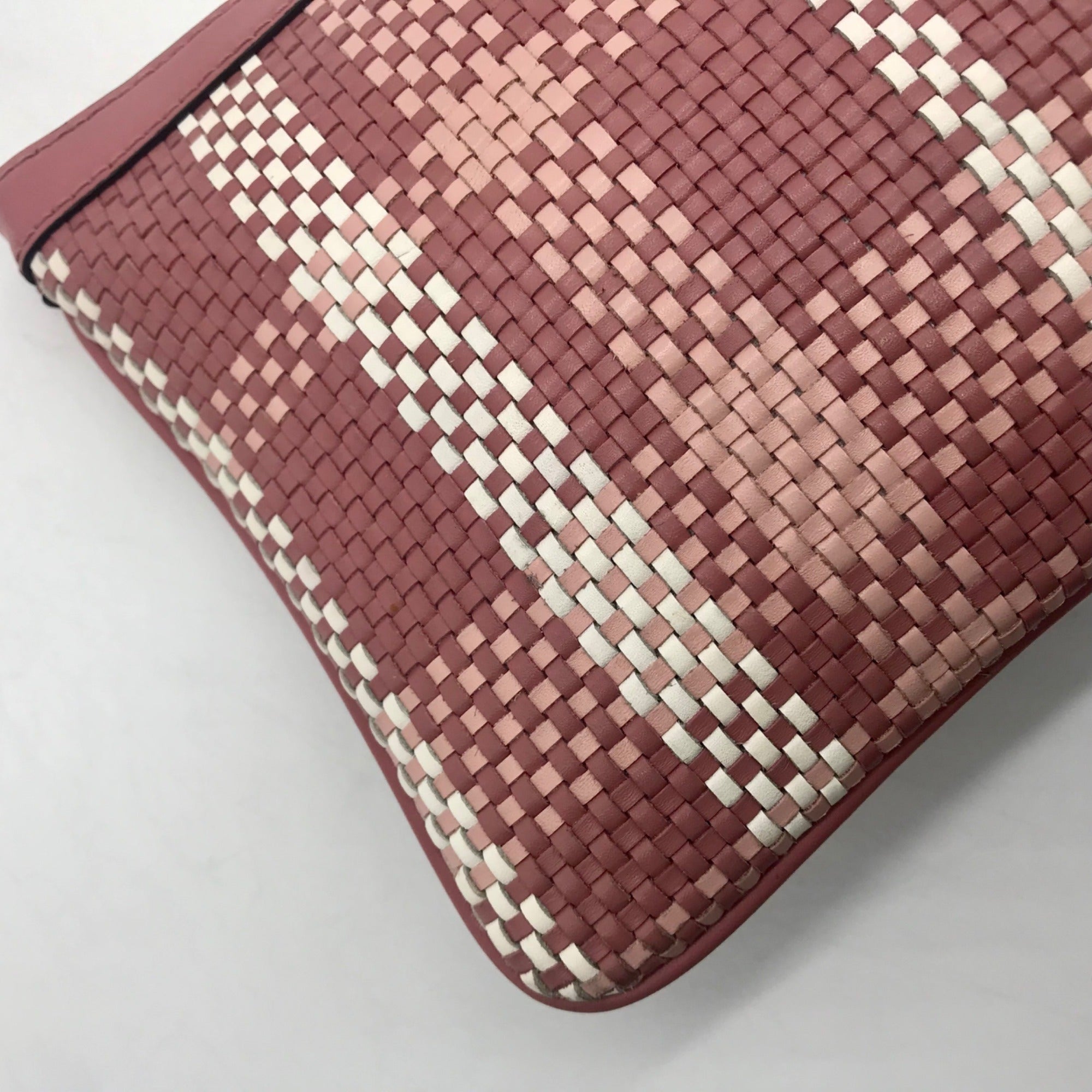 Michael Kors Pink Jet Set Charm Woven Wristlet