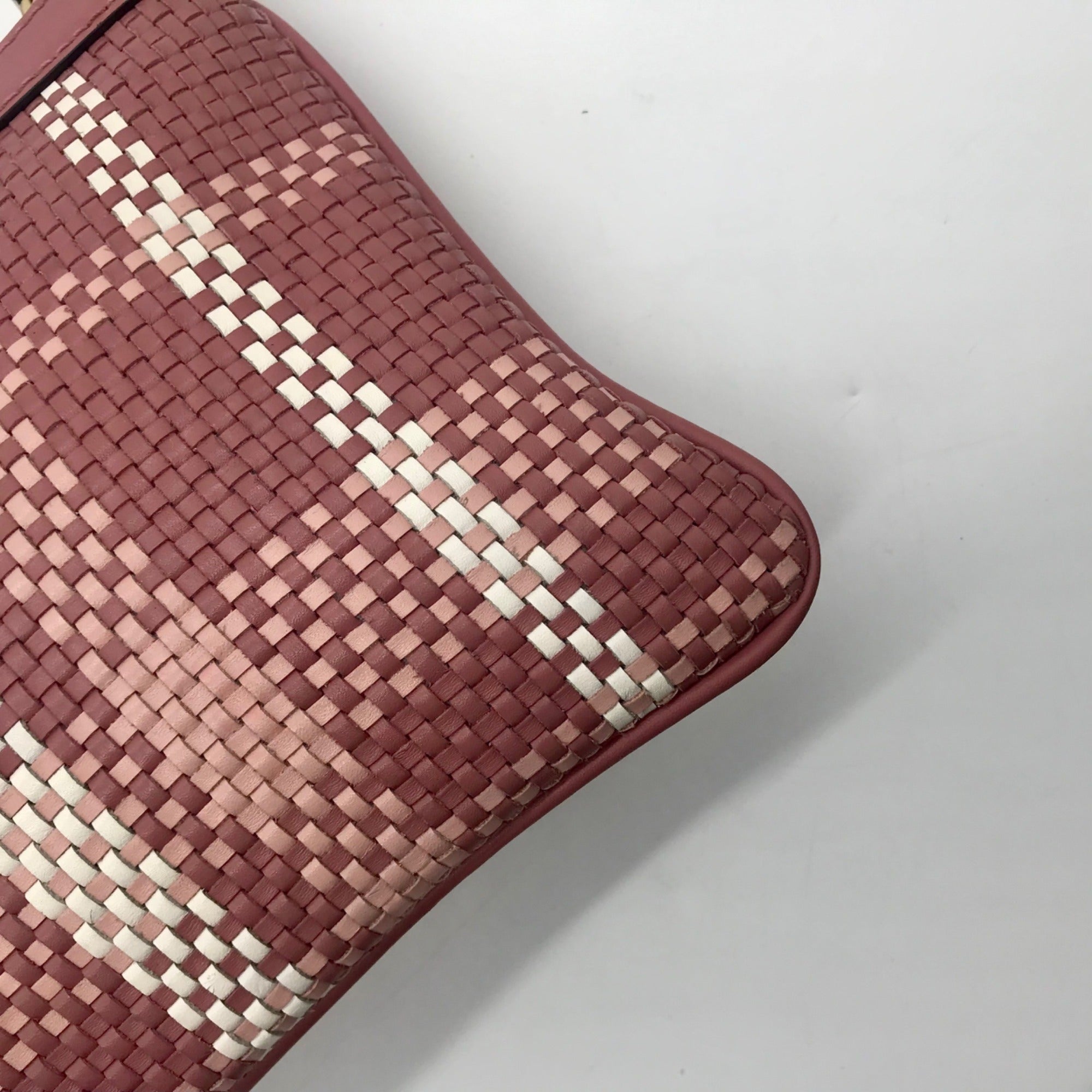 Michael Kors Pink Jet Set Charm Woven Wristlet