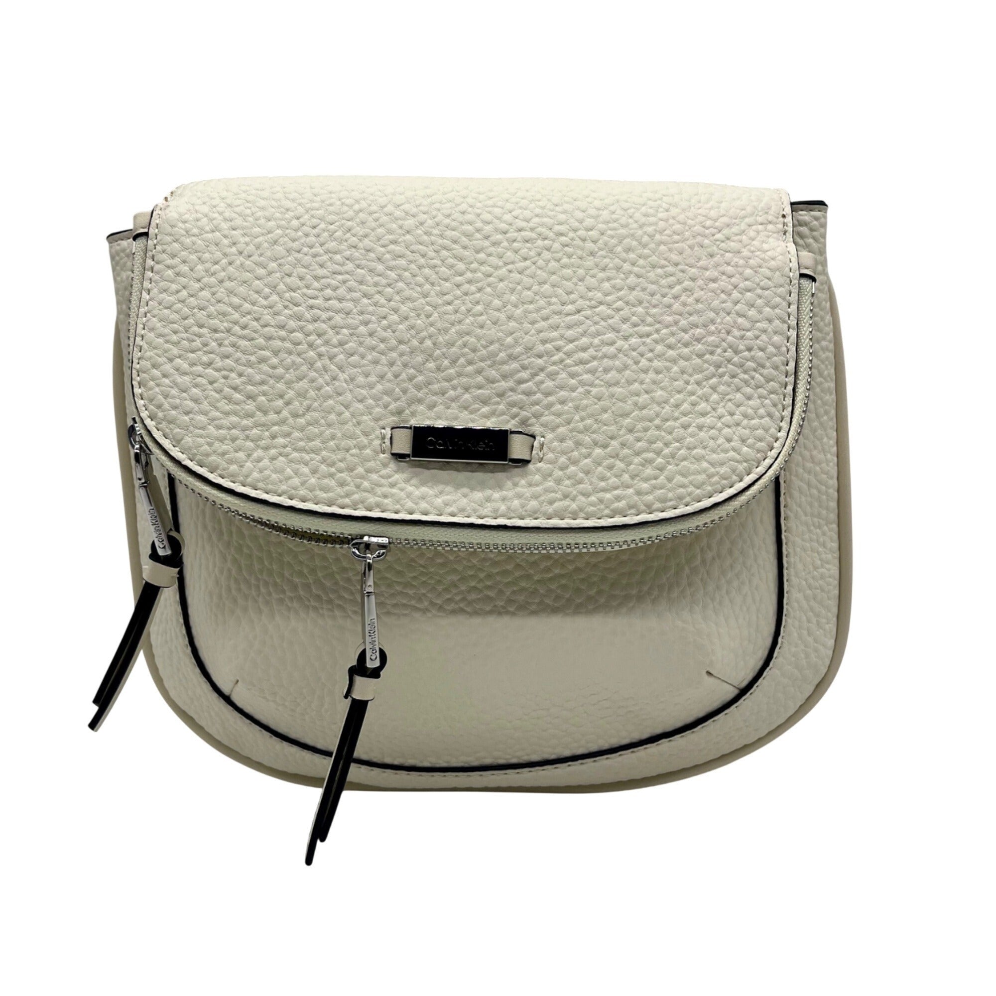 Calvin Klein White Leather Crossbody Bag