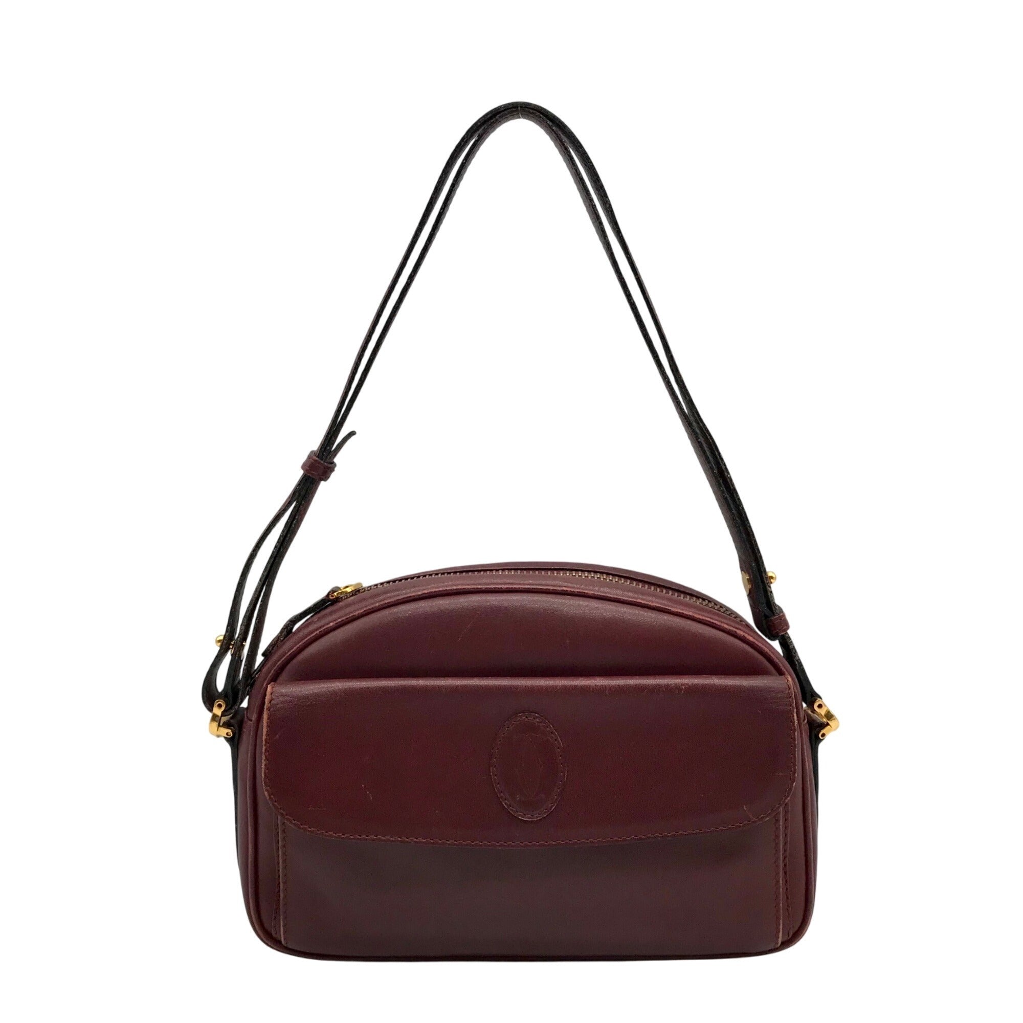 Cartier Burgundy Leather Must De Cartier Shoulder Bag