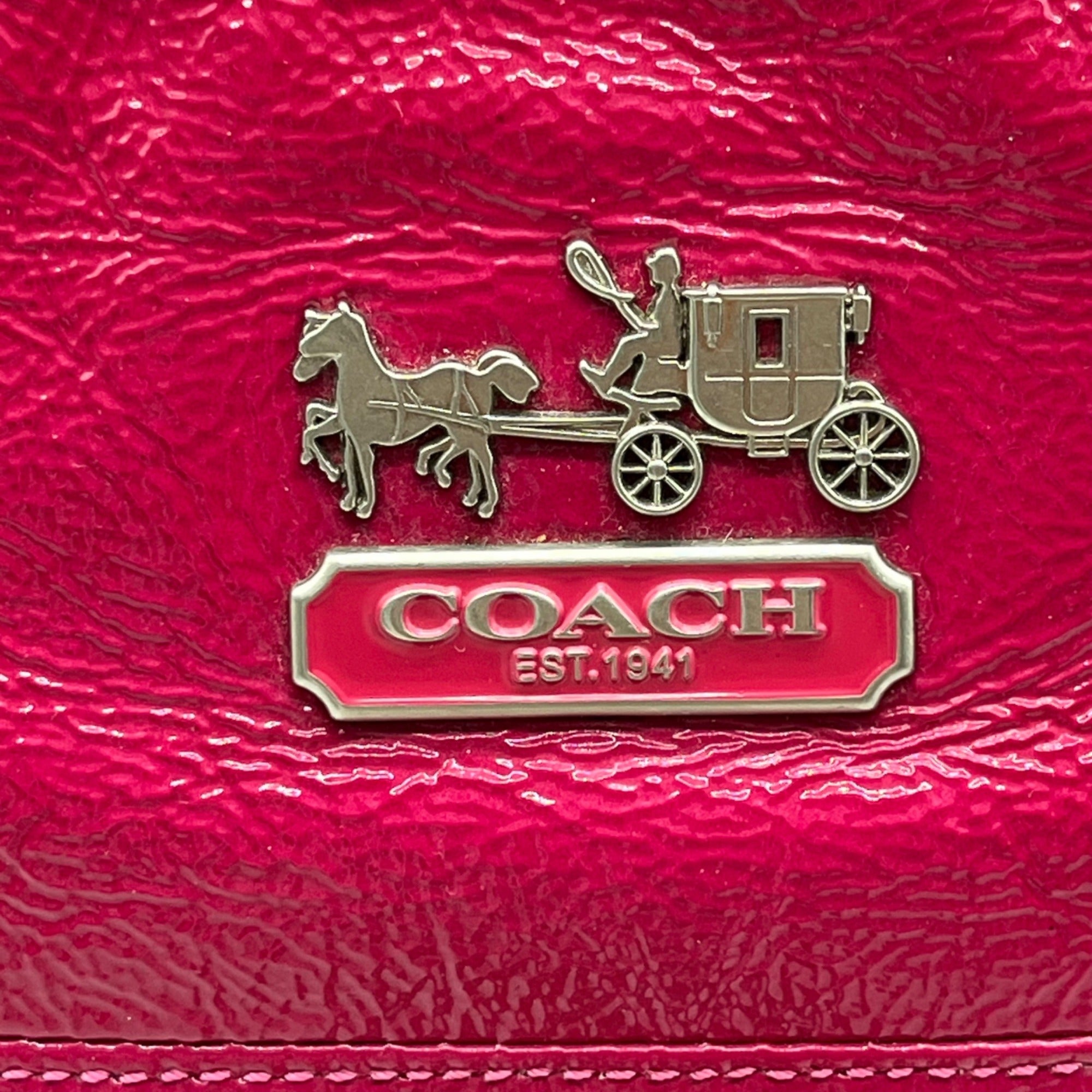 Coach Fuchsia Madison Leather Maggie Shoulder Bag-14118
