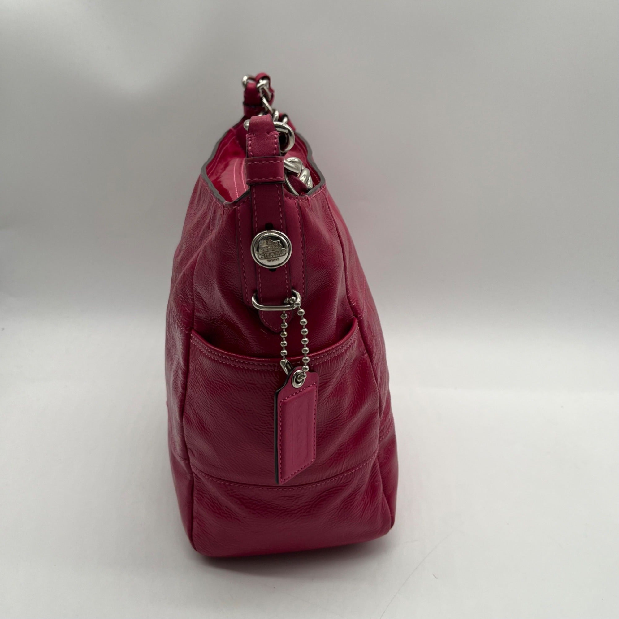 Coach Fuchsia Madison Leather Maggie Shoulder Bag-14118